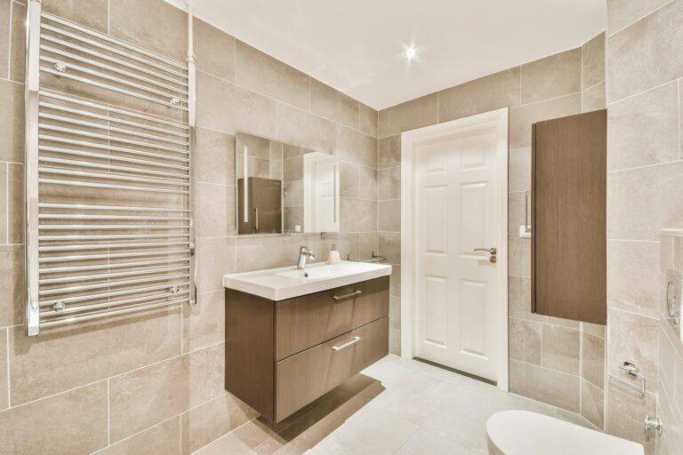 Interior of luxury bathroom