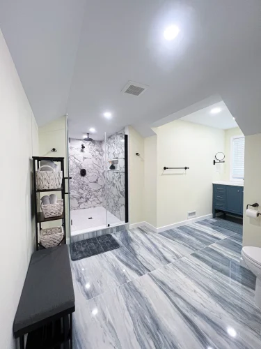 A custom bathroom remodel our team finished up in Egg Harbor Township